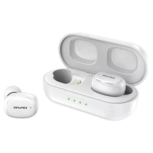 AWEI Bluetooth 5.1 T13 Pro TWS fülhallgató + töltő dokkoló fehér