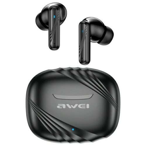 AWEI Bluetooth fülhallgató 5.3 TA6 ANC+ töltőállomás fekete