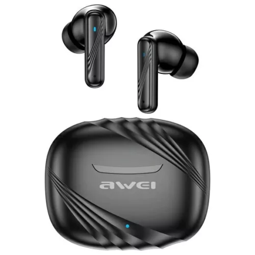 AWEI Bluetooth fülhallgató 5.3 TA6 ANC+ töltőállomás fekete