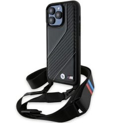   iPhone 15 Pro Max BMW M Edition Carbon Stripe & Strap tok - fekete