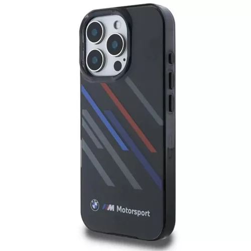 iPhone 16 Pro Fekete BMW Motosport IML Random Stripes tok