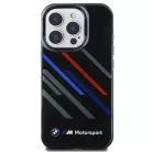 iPhone 16 Pro Fekete BMW Motosport IML Random Stripes tok
