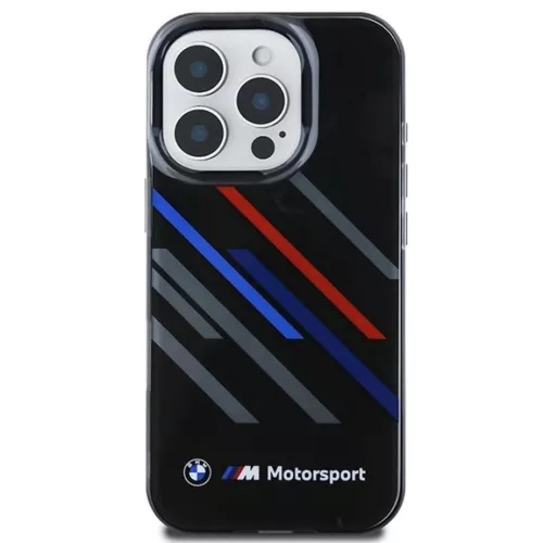 iPhone 16 Pro Fekete BMW Motosport IML Random Stripes tok