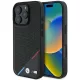 iPhone 16 Pro BMW M Perforated Tricolor Line MagSafe tok - Fekete