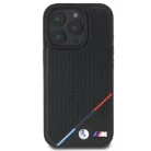 iPhone 16 Pro BMW M Perforated Tricolor Line MagSafe tok - Fekete