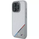 iPhone 16 Pro Eredeti BMW M Carbon Tricolor Line MagSafe tok (BMHMP16L23PUDTS) szürke