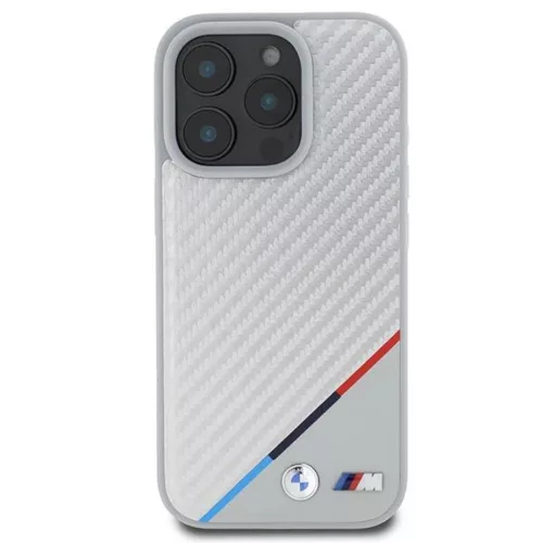 iPhone 16 Pro Eredeti BMW M Carbon Tricolor Line MagSafe tok (BMHMP16L23PUDTS) szürke