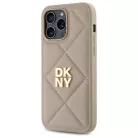 iPhone 14 Pro Max Bézs DKNY Quilted Stack Logo tok