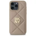 iPhone 14 Pro Max Bézs DKNY Quilted Stack Logo tok