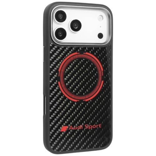 iPhone 17 Pro Max Piros Audi RSQ Carbon Fiber Sport MagSafe tok