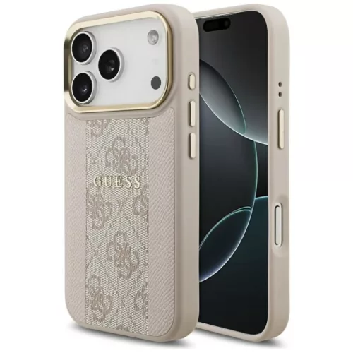 iPhone 17 Pro Guess 4G Stripe MagSafe tok rózsaszín
