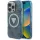 iPhone 16 Pro Kék Guess - IML Metal Glitter 4G Körtéglalap Háromszög MagSafe tok