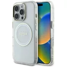 iPhone 16 Pro fehér Guess IML Metal Colored Circle Classic Logo MagSafe tok