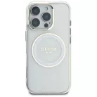 iPhone 16 Pro fehér Guess IML Metal Colored Circle Classic Logo MagSafe tok