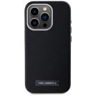 iPhone 15 Pro Max Fekete Karl Lagerfeld FW Metal Plate MagSafe tok