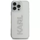 iPhone 16 Pro Átlátszó Logó Karl Lagerfeld IML Strasszkövek tok (KLHCP16LHKLSTDCT)