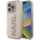 Apple iPhone 16 Pro Rózsaszín Karl Lagerfeld IML Rhinestones Logó tok