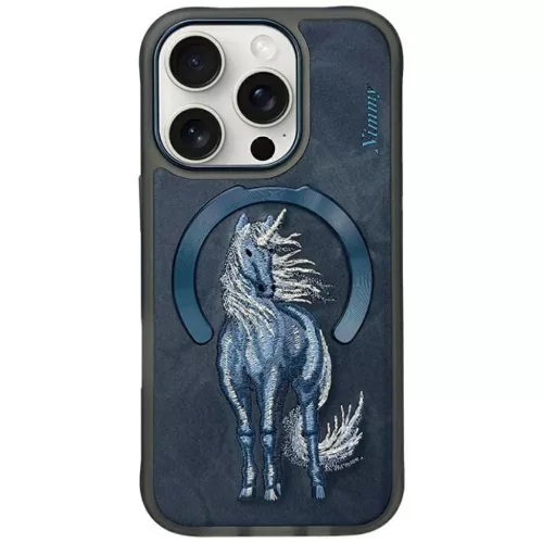 Nimmy Mágneses Fantasy Állatos MagSafe tok iPhone 16 Pro-hoz - Kék