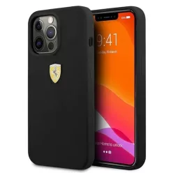   Ferrari FESSIHCP13XBK iPhone 13 Pro Max 6.7" fekete/fekete kemény tok szilikonból, tok