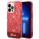 Guess GUHCP14LHGBNHR iPhone 14 Pro 6.1" piros/piros kemény tok Bandana Paisley tok