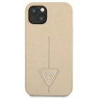 Guess GUHCP14MPSATLE iPhone 14 Plus 6.7" bézs/bézs keménytok SaffianoTriangle Logo tok
