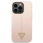 Guess GUHCP14XSLTGP iPhone 14 Pro Max 6.7" pink/pink hardcase Silicone Triangle tok