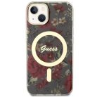 Guess GUHMP14MHCFWSA iPhone 14 Plus 6.7" zöld/khaki virágos keménytok MagSafe