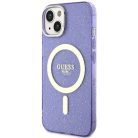 Guess GUHMP14MHCMCGU iPhone 14 Plus 6.7" lila/lila keménytok Glitter Gold MagSafe tok