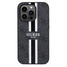 Guess 4G Printed Stripes MagSafe tok iPhone 15 Pro Max - fekete