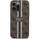Guess 4G Printed Stripes MagSafe tok - iPhone 15 Pro Max - barna