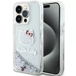   iPhone 13 Pro Max ezüst Hello Kitty Liquid Glitter Charms Kitty Head tok