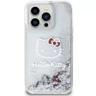 iPhone 13 Pro Max ezüst Hello Kitty Liquid Glitter Charms Kitty Head tok