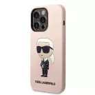 Karl Lagerfeld Silicone Ikonik MagSafe tok iPhone 14 Pro Max - rózsaszín