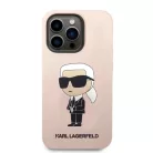 Karl Lagerfeld Silicone Ikonik MagSafe tok iPhone 14 Pro Max - rózsaszín