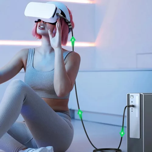Ugreen US551 L-alakú USB-C - USB-C PD kábel 60W 3A 5Gb/s 5m - fekete