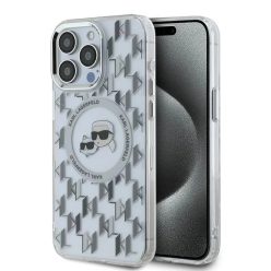   iPhone 15 Pro Max Átlátszó Karl Lagerfeld IML Monogram Karl & Choupette Head MagSafe tok