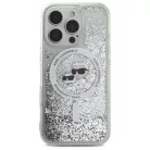 iPhone 16 Pro Karl Lagerfeld Liquid Glitter Karl & Choupette Head Magsafe tok