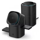 Spigen Essential EF223MS 3in1 Qi2 Rotary Magnetic Magsafe vezeték nélküli töltőállomás fekete