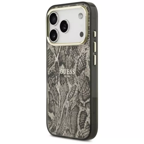 iPhone 17 Pro Guess Python mintás MagSafe tok Barna