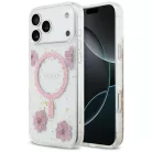 iPhone 17 Pro Pink Guess - Resin Flowers and Glitter MagSafe (GUHMP17LRBFGFGMP) tok