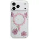 iPhone 17 Pro Pink Guess - Resin Flowers and Glitter MagSafe (GUHMP17LRBFGFGMP) tok