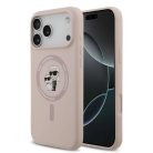 iPhone 17 Pro Max Pink Karl Lagerfeld Liquid Silicone Karl és Choupette MagSafe tok