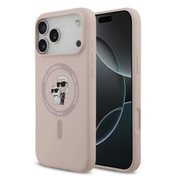   iPhone 17 Pro Max Pink Karl Lagerfeld Liquid Silicone Karl és Choupette MagSafe tok
