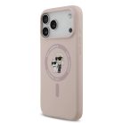 iPhone 17 Pro Max Pink Karl Lagerfeld Liquid Silicone Karl és Choupette MagSafe tok