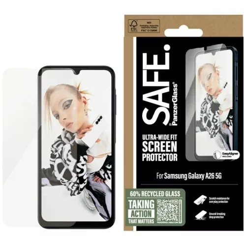 SAFE by PanzerGlass Ultra-Wide Fit Üvegfólia a Samsung Galaxy A26 5G-hez - Átlátszó
