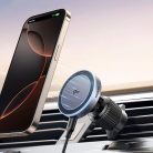 Ugreen W708 vezeték nélküli töltős tartó MagSafe, Qi2, légbefúvóhoz - Fekete