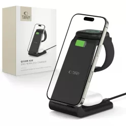   Tech-protect Qi15w-a36 3in1 Vezeték Nélküli Töltőállomás Apple Fekete