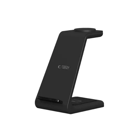 Tech-protect Qi15w-a36 3in1 Vezeték Nélküli Töltőállomás Apple Fekete
