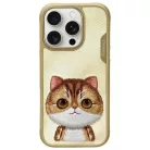 Nimmy Nagyszemű Háziállat 2.0 Macska Tok iPhone 16 Pro - Zöld tok