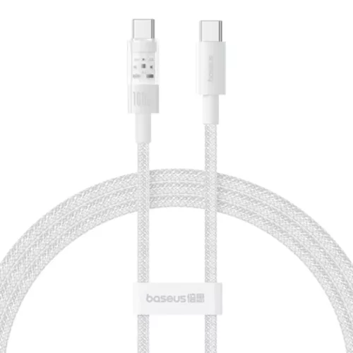 Data Cable Gem, Type-C to Type-C, Super Fast Charging 100W, 1m Moon White Baseus